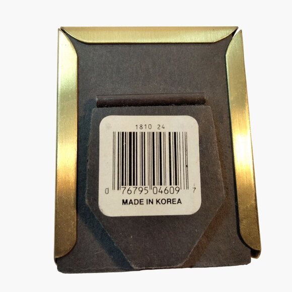 Miniature Gold Tone Metal Photo Frame 2 x 2 inch Picture Stand Desktop - Picture 2 of 7